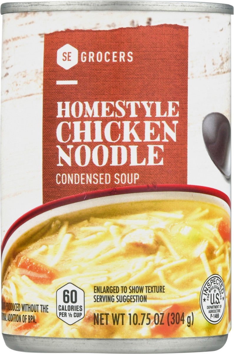 slide 1 of 14, SE Grocers Homestyle Chicken Noodle Condensed Soup, 10.5 oz