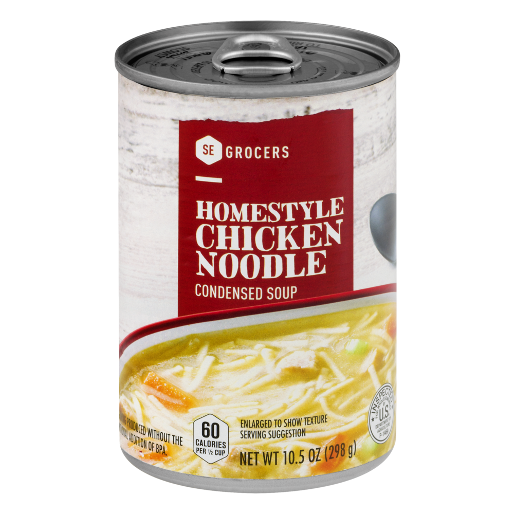 slide 1 of 1, SE Grocers Homestyle Chicken Noodle Condensed Soup, 10.5 oz