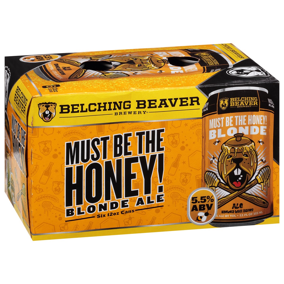 slide 2 of 9, Belching Beaver Brewery Blonde Ale Must Be the Honey! Beer 6 - 12 oz Cans, 6 ct; 12 oz