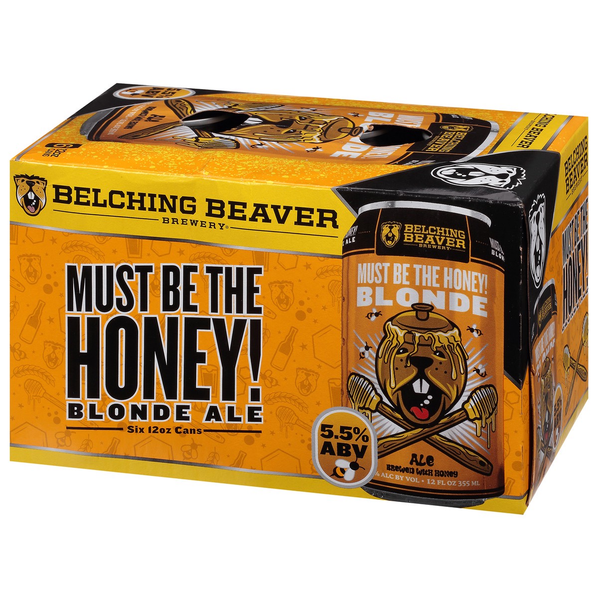 slide 3 of 9, Belching Beaver Brewery Blonde Ale Must Be the Honey! Beer 6 - 12 oz Cans, 6 ct; 12 oz