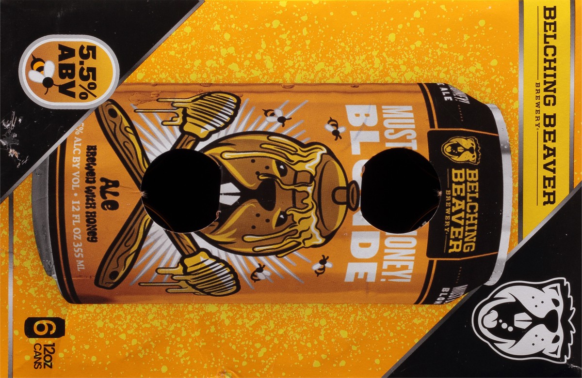 slide 9 of 9, Belching Beaver Brewery Blonde Ale Must Be the Honey! Beer 6 - 12 oz Cans, 6 ct; 12 oz