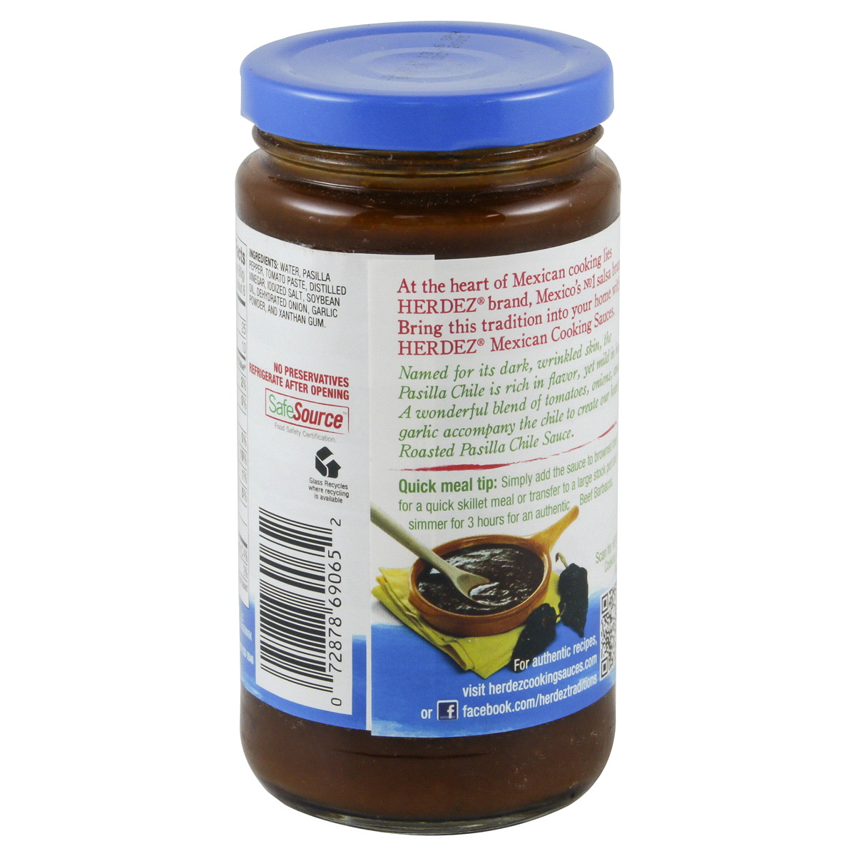 slide 3 of 4, Herdez Roasted Pasilla Chile Mexican Cooking Sauce, 12 oz