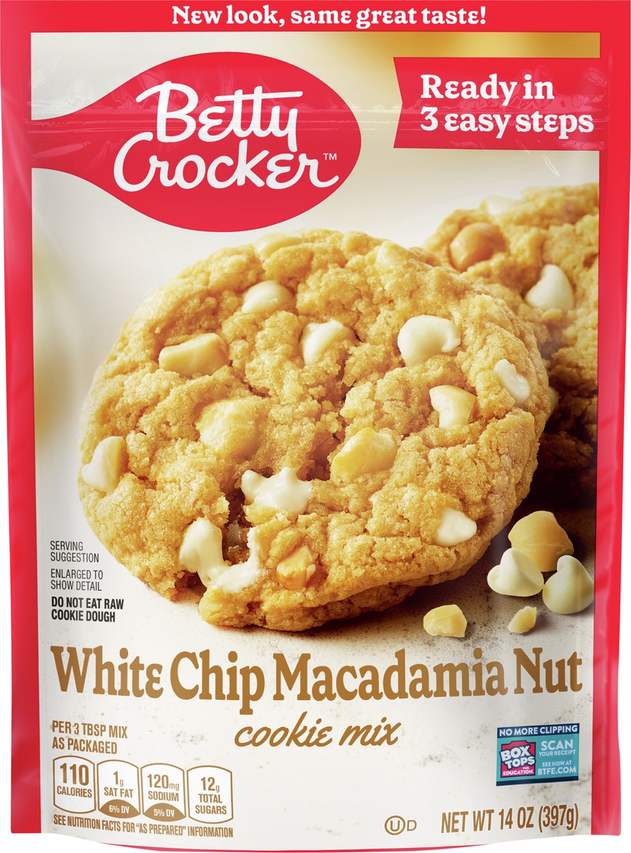 slide 6 of 13, Betty Crocker White Chip Macadamia Nut Cookie Mix, 14 oz., 14 oz