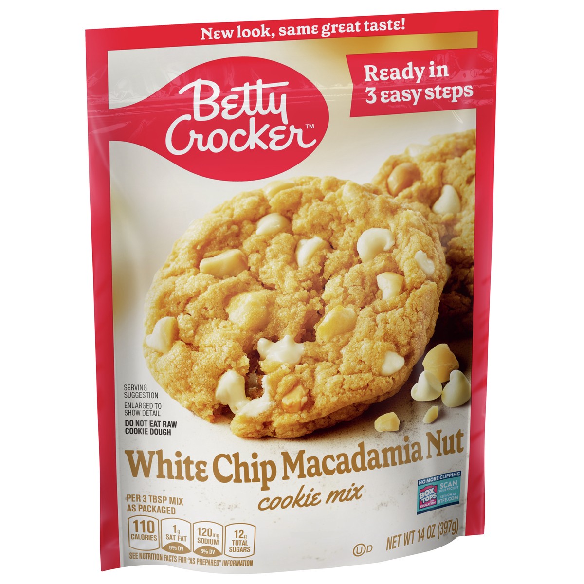 slide 10 of 13, Betty Crocker White Chip Macadamia Nut Cookie Mix, 14 oz., 14 oz