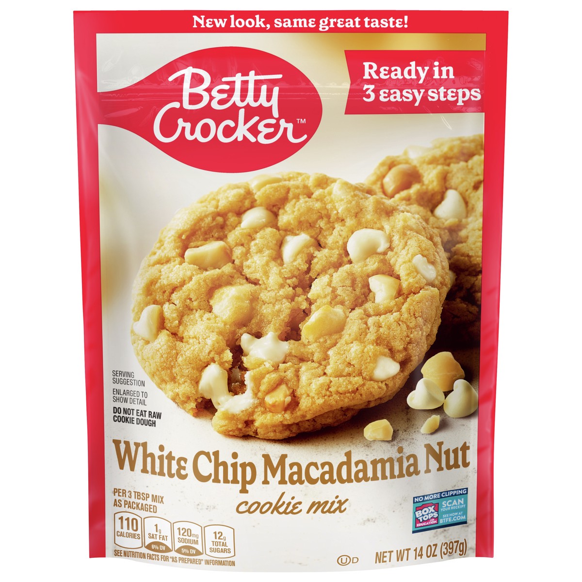 slide 5 of 13, Betty Crocker White Chip Macadamia Nut Cookie Mix, 14 oz., 14 oz