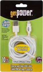 Get Power Apple Lightning Charge Sync Cable
