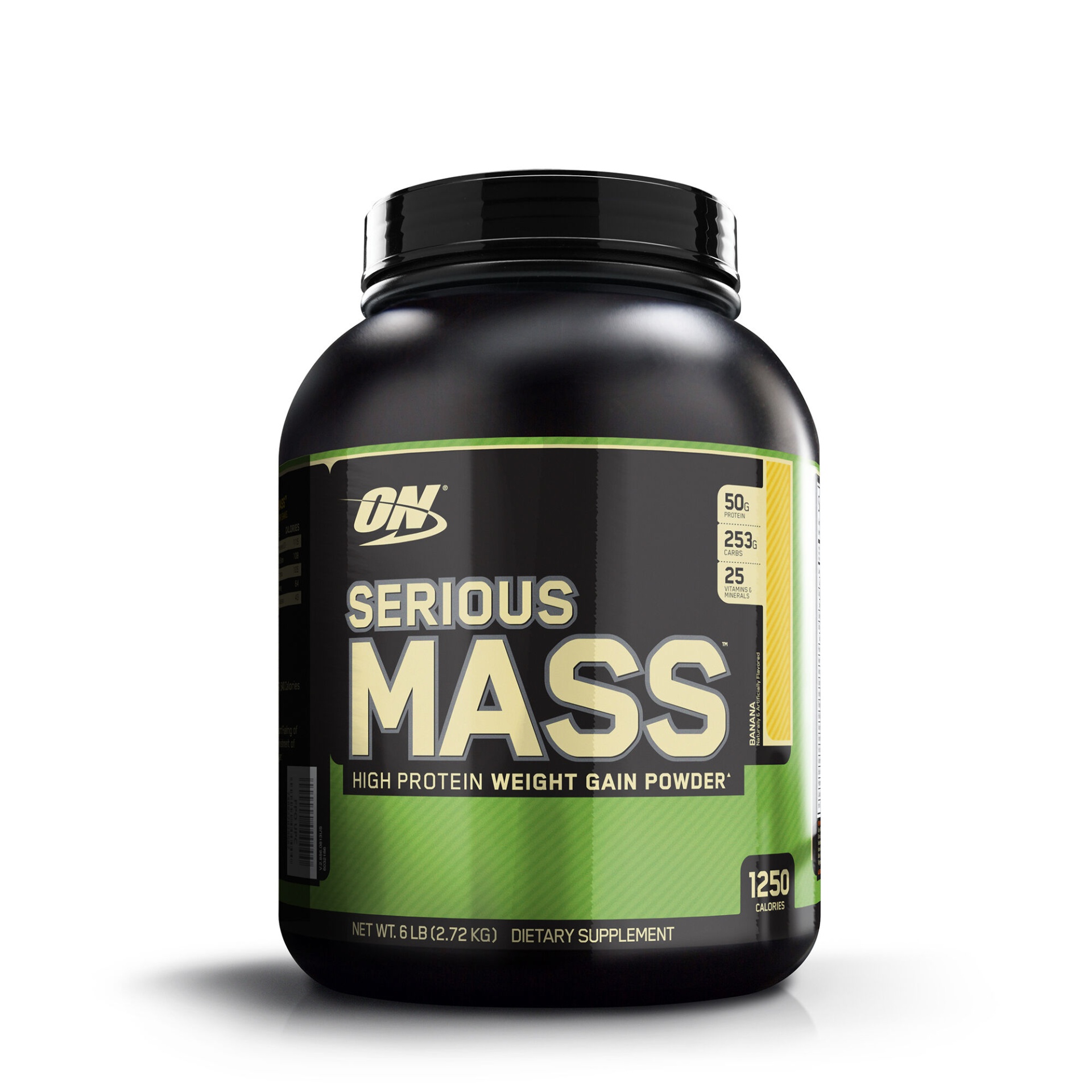 slide 1 of 1, Optimum Nutrition Serious Mass - Banana, 6 lb