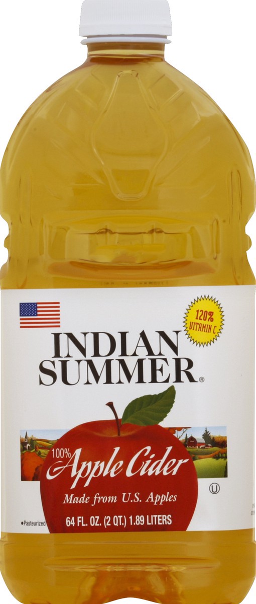 slide 3 of 4, Indian Summer Apple Cider 100% - 64 fl oz, 64 fl oz