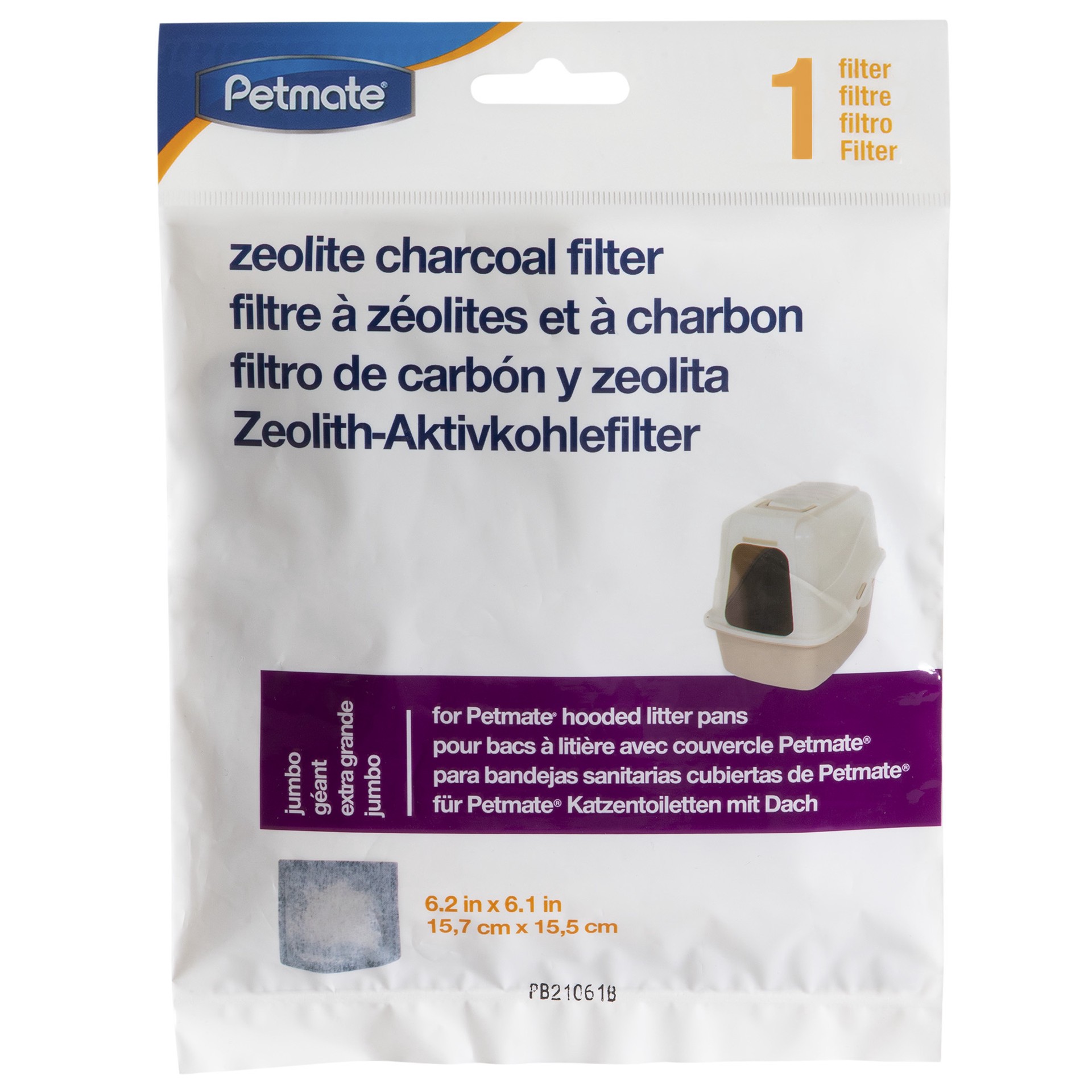 slide 6 of 7, Petmate Zeolite Filter For Jumbo Hooded Litter Pans, 1 cnt