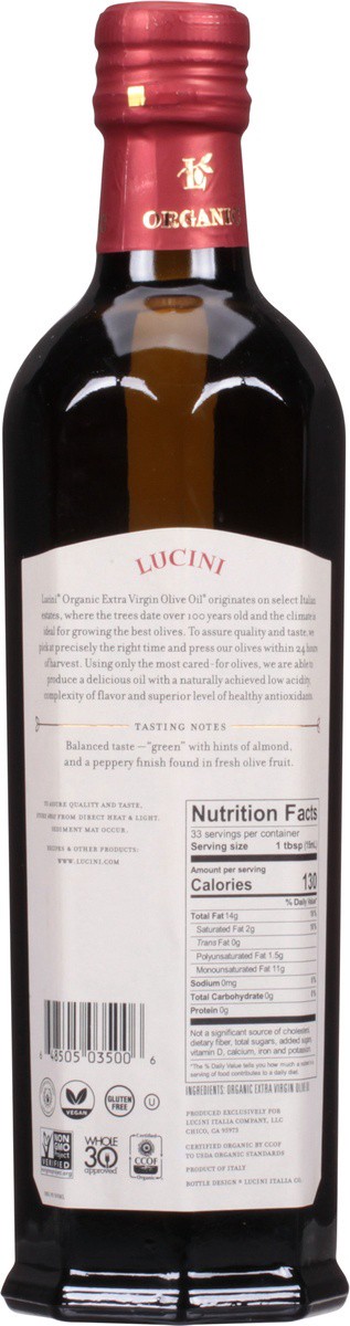 slide 5 of 9, Lucini Italia Premium Select Extra Virgin Olive Oil, 500 ml