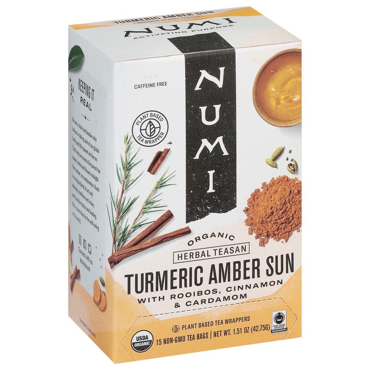 slide 8 of 9, Numi Organic Tea Bags Turmeric Amber Sun Herbal Teasan - 15 ct, 15 ct