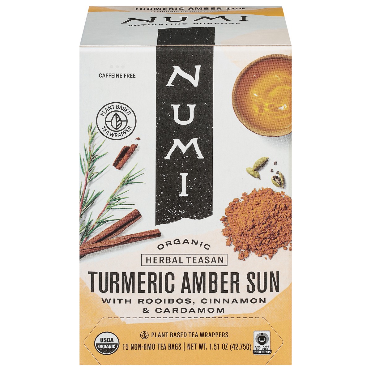 slide 1 of 9, Numi Organic Tea Bags Turmeric Amber Sun Herbal Teasan - 15 ct, 15 ct