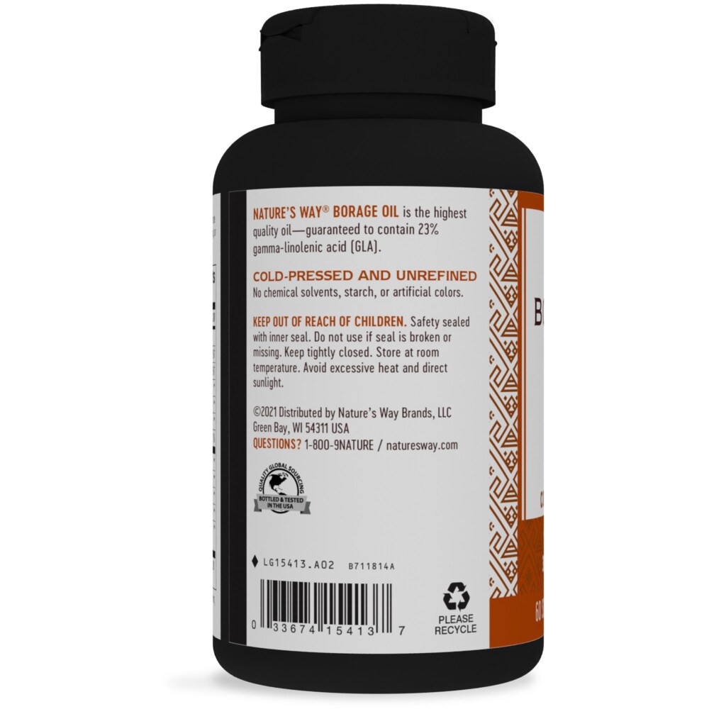 slide 3 of 6, Nature's Way Borage Oil, 60 ct