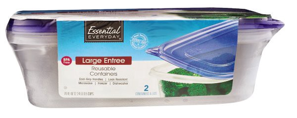 slide 1 of 1, Essential Everyday Disposable Container, 2 ct