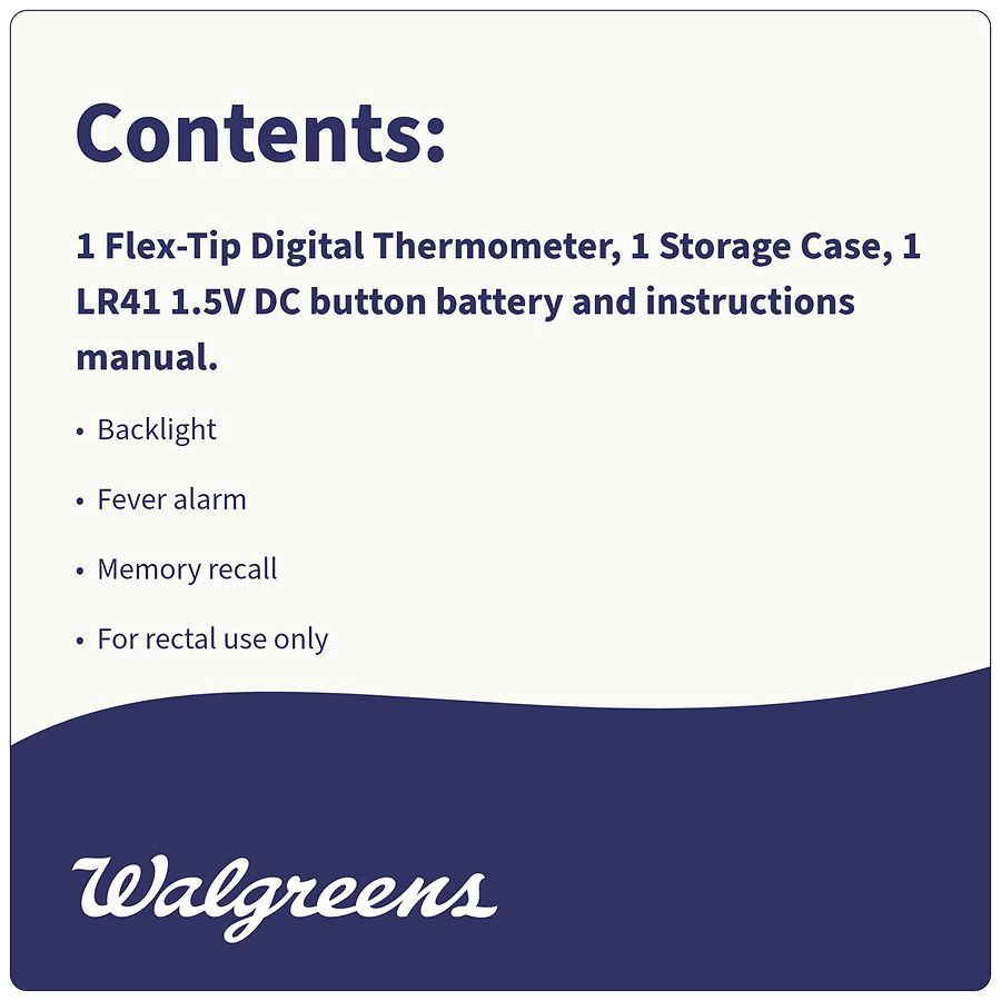 slide 3 of 5, Walgreens Baby Rectal Thermometer, 1 ct