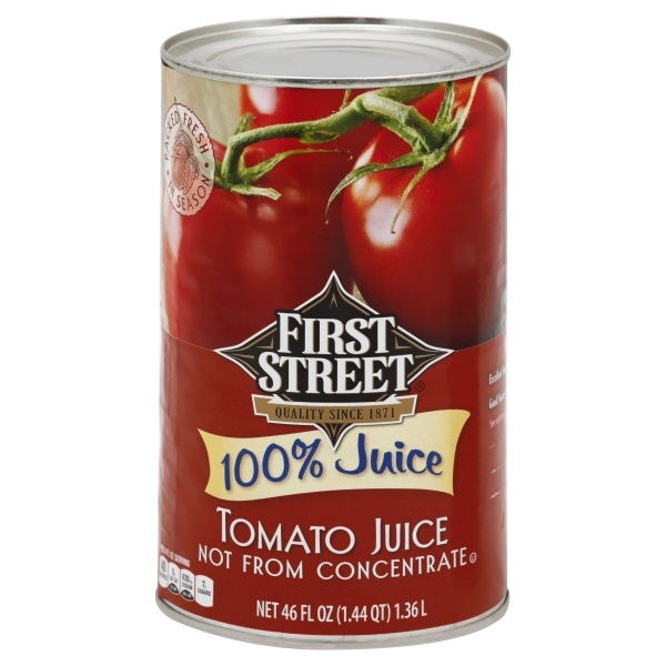 slide 1 of 1, First Street Tomato Juice, 46 oz