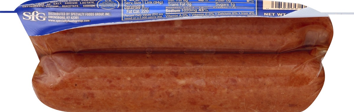 slide 4 of 5, Scott Petersen Mild Polish Sausage Links, 24 oz, 1.5 lbs, 20 oz