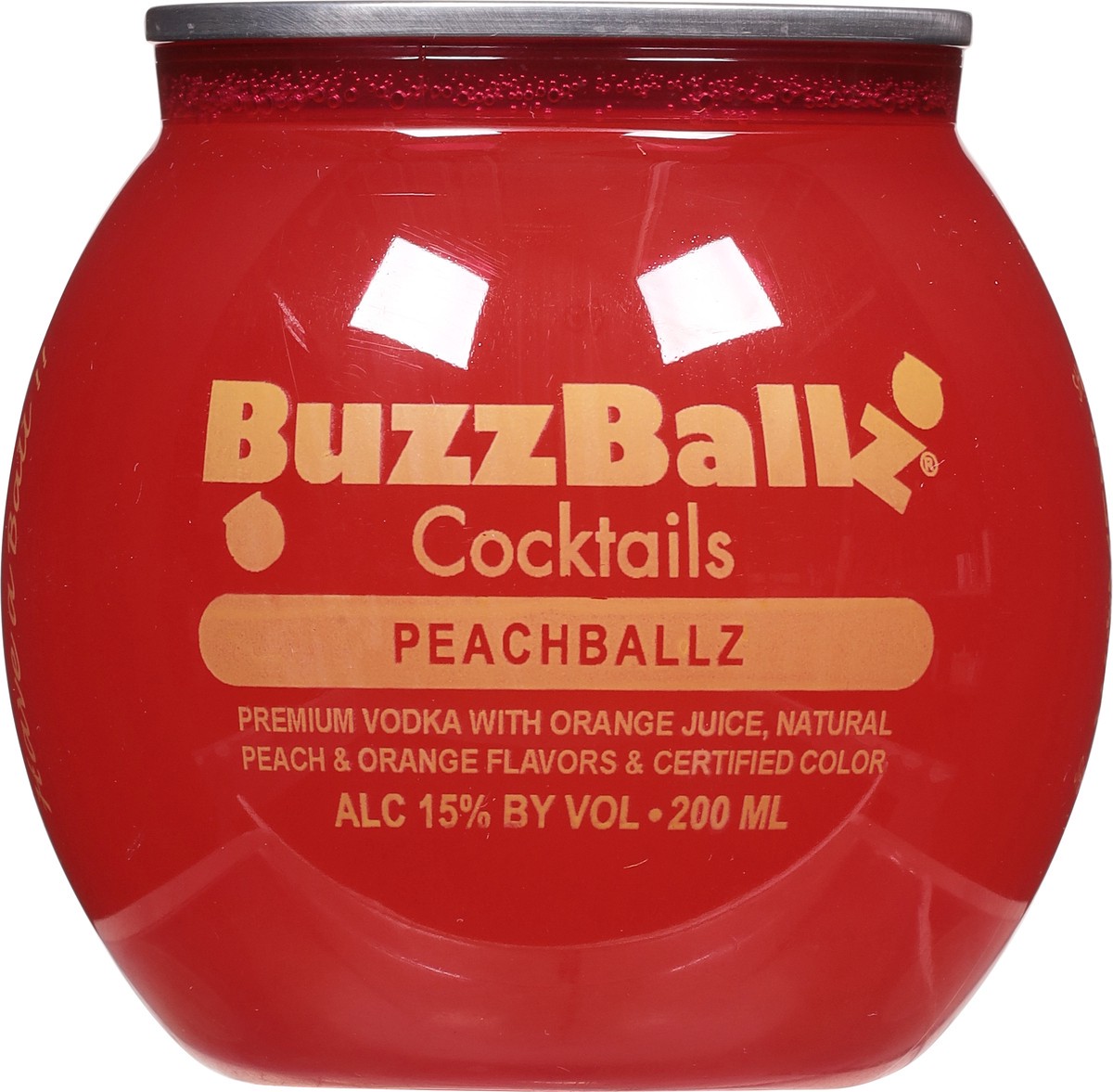 slide 7 of 9, Buzzballz Peachballz, 200 ml