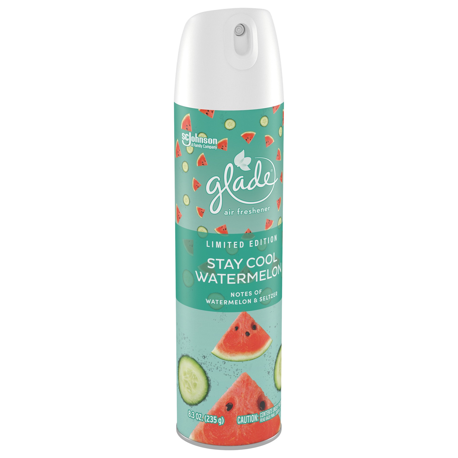 slide 2 of 5, Glade Aerosol Spray, Glade Air Freshener Spray, Stay Cool Watermelon Scent, Infused with Essential Oils, Spring Limited Edition Fragrance, Positive Vibes Collection, 8.3 oz, 8.3 oz