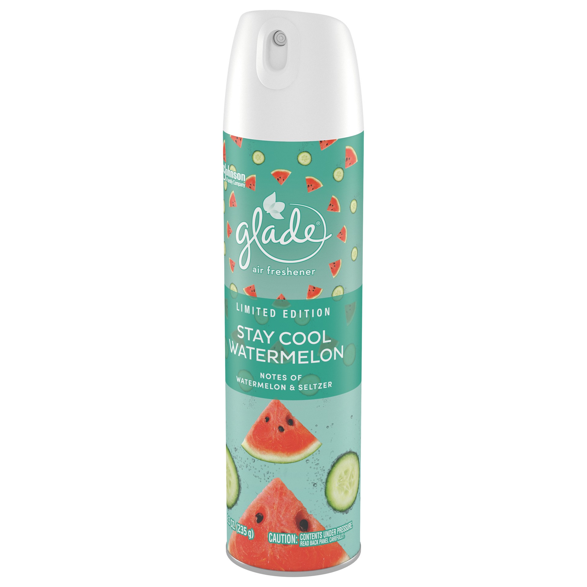 slide 3 of 5, Glade Aerosol Spray, Glade Air Freshener Spray, Stay Cool Watermelon Scent, Infused with Essential Oils, Spring Limited Edition Fragrance, Positive Vibes Collection, 8.3 oz, 8.3 oz
