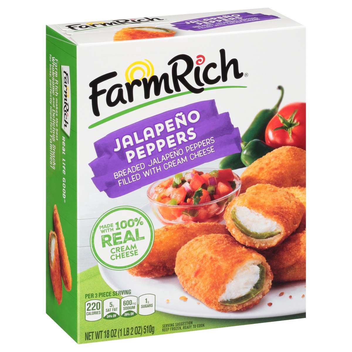 slide 5 of 25, Farm Rich® frozen jalapeño peppers, 18 oz