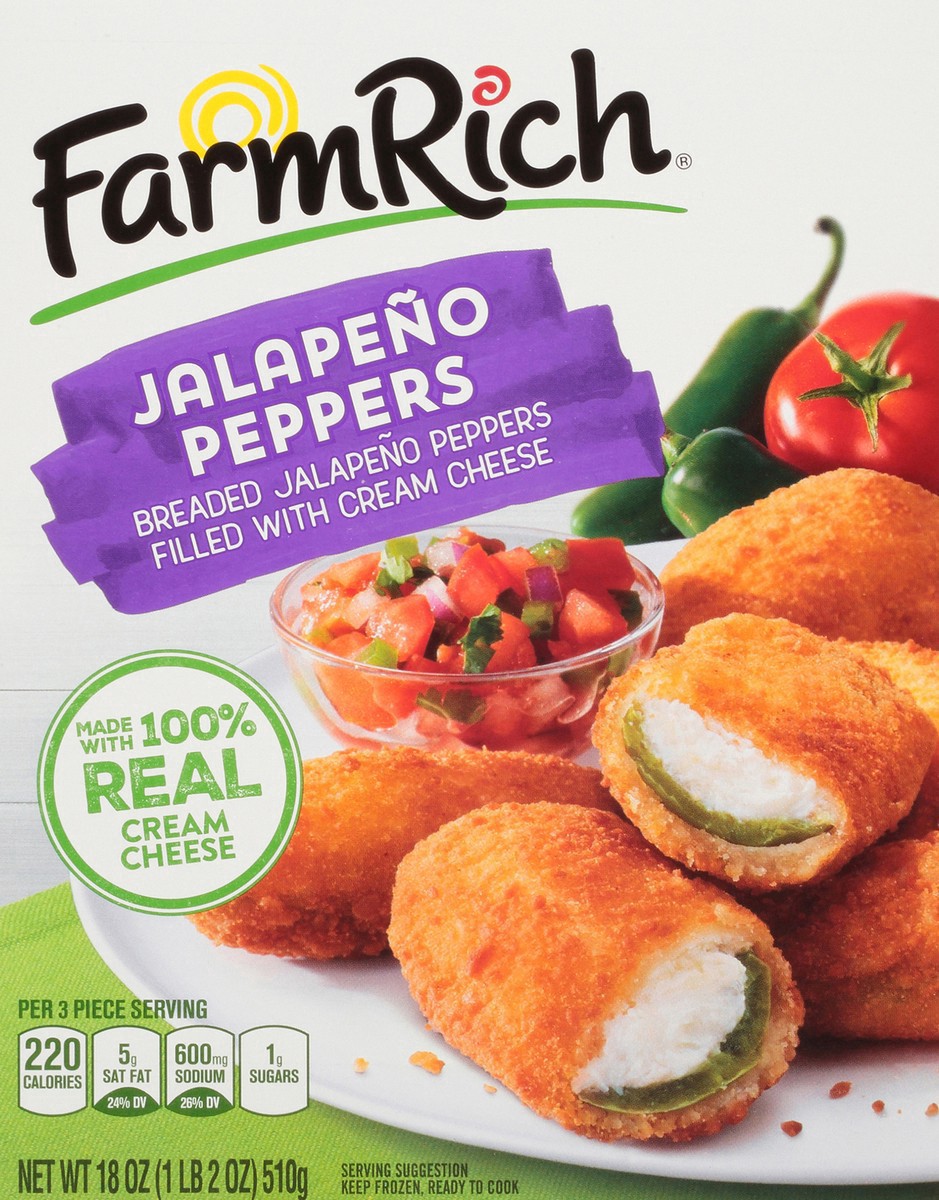 slide 8 of 25, Farm Rich® frozen jalapeño peppers, 18 oz