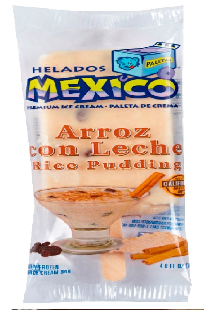 slide 1 of 1, Helados Mexico Rice Pudding Premium Ice Cream Bar, 4 fl oz