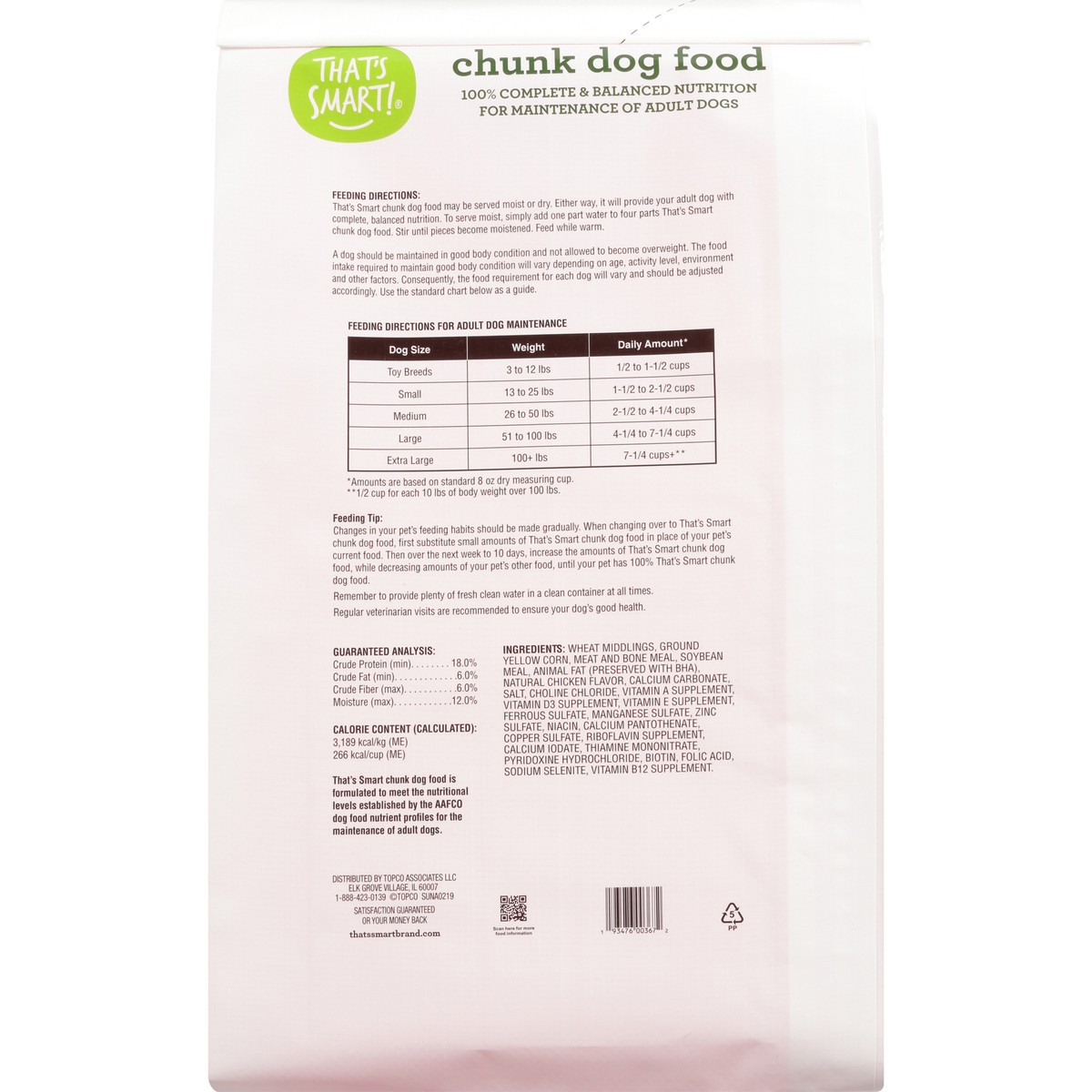 slide 4 of 9, That's Smart! 100% Complete & Balanced Nutrition For Maintenance Of Adult Dogs Chunk Dog Food, 30 lb