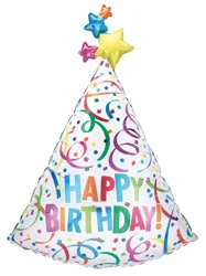 Birthday Bash Party Hat Shape Balloon
