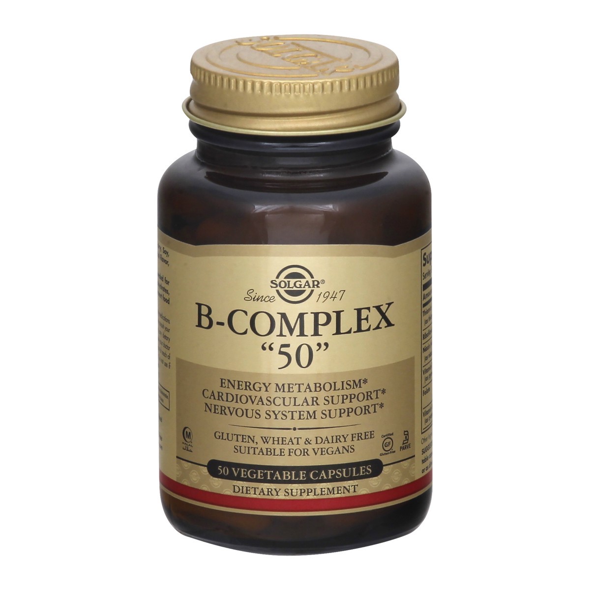 slide 1 of 7, Solgar B-Complex " Vegetable Capsules, 50 ct