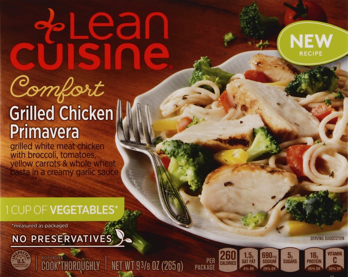 slide 4 of 4, Lean Cuisine Comfort Grilled Chicken Primavera, 9.375 oz