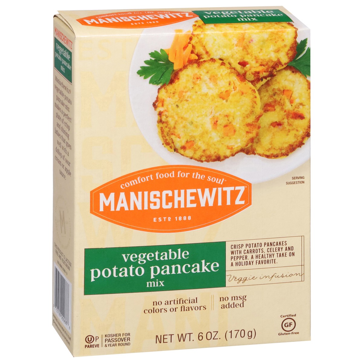 slide 3 of 9, Manischewitz Vegetable Potato Pancake Mix 6 oz, 6 oz