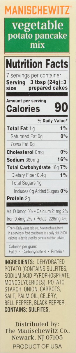 slide 7 of 9, Manischewitz Vegetable Potato Pancake Mix 6 oz, 6 oz