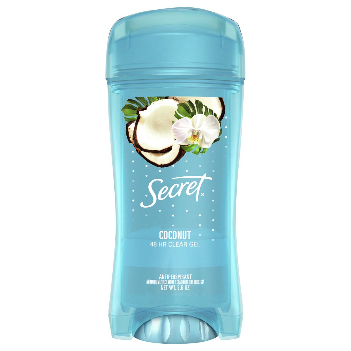 slide 5 of 5, Secret Fresh Clear Gel Antiperspirant and Deodorant for Women, Coconut Scent, 2.6 oz, 2.6 oz