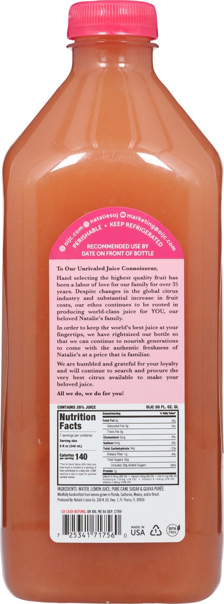 slide 14 of 14, Natalie's Guava Lemonade 56 fl oz, 56 fl oz