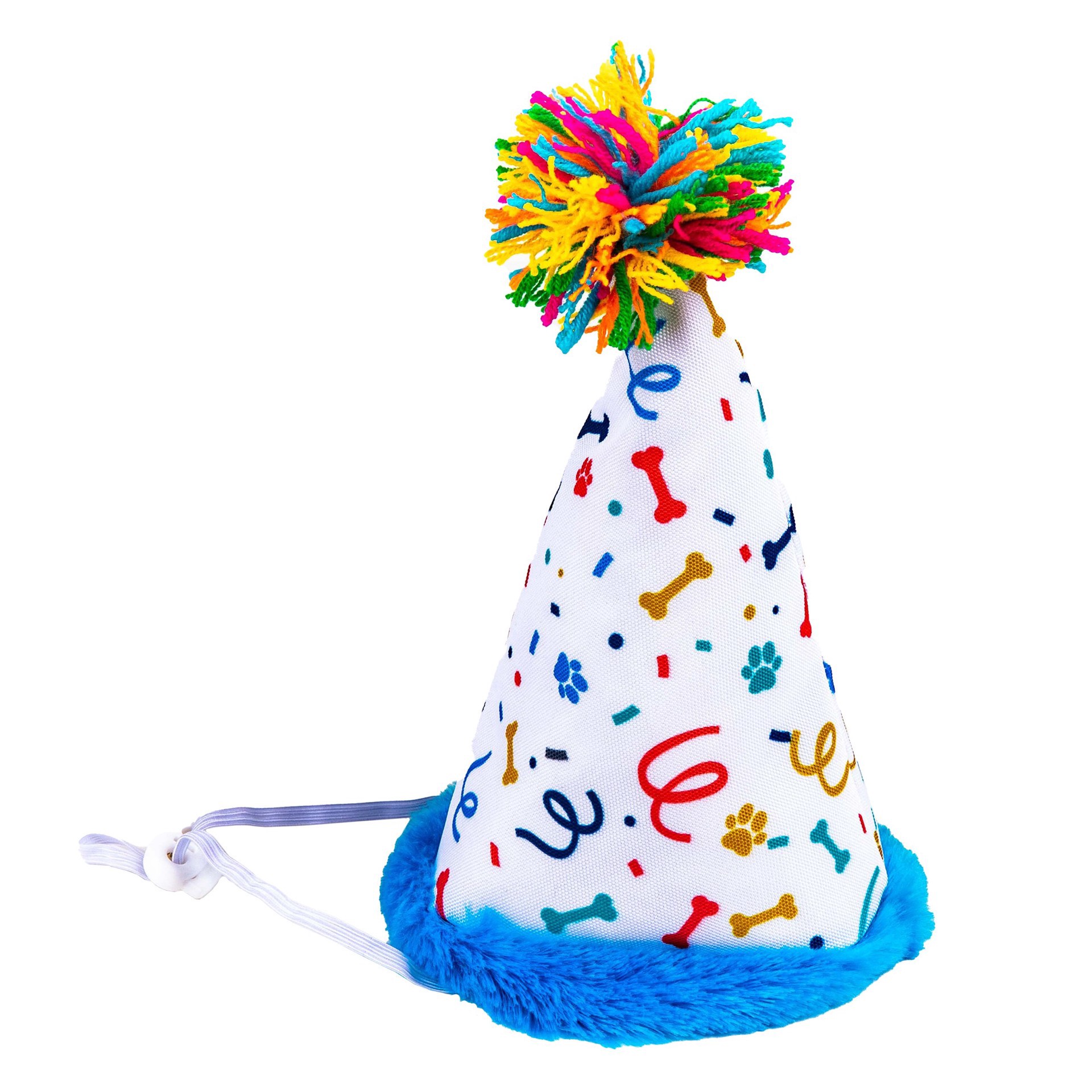 slide 1 of 1, Woof and Whiskers Birthday Party Hat Plush Dog Toy, 1 ct