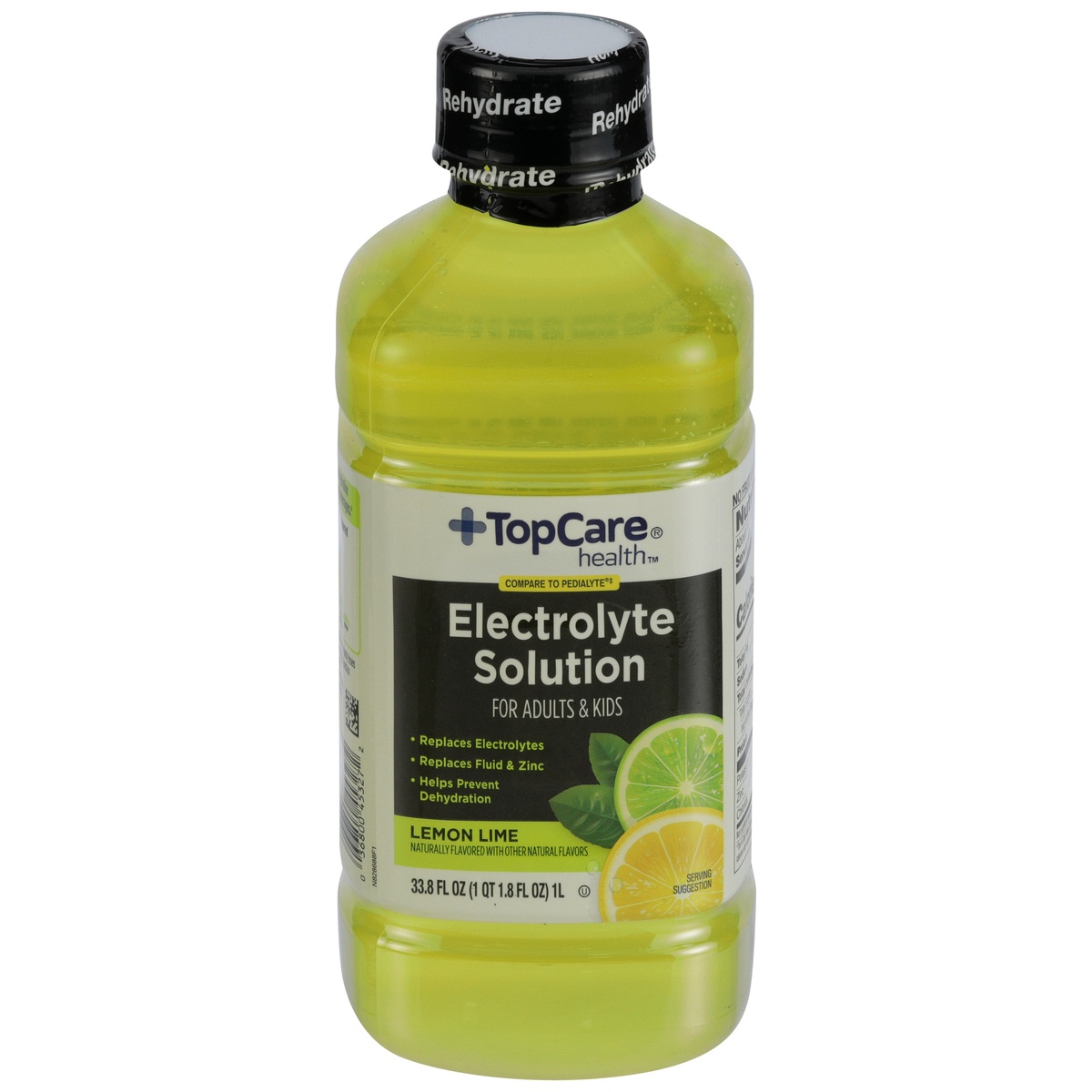 slide 1 of 1, TopCare Lemon Lime Electrolyte Solution, 33.8 fl oz