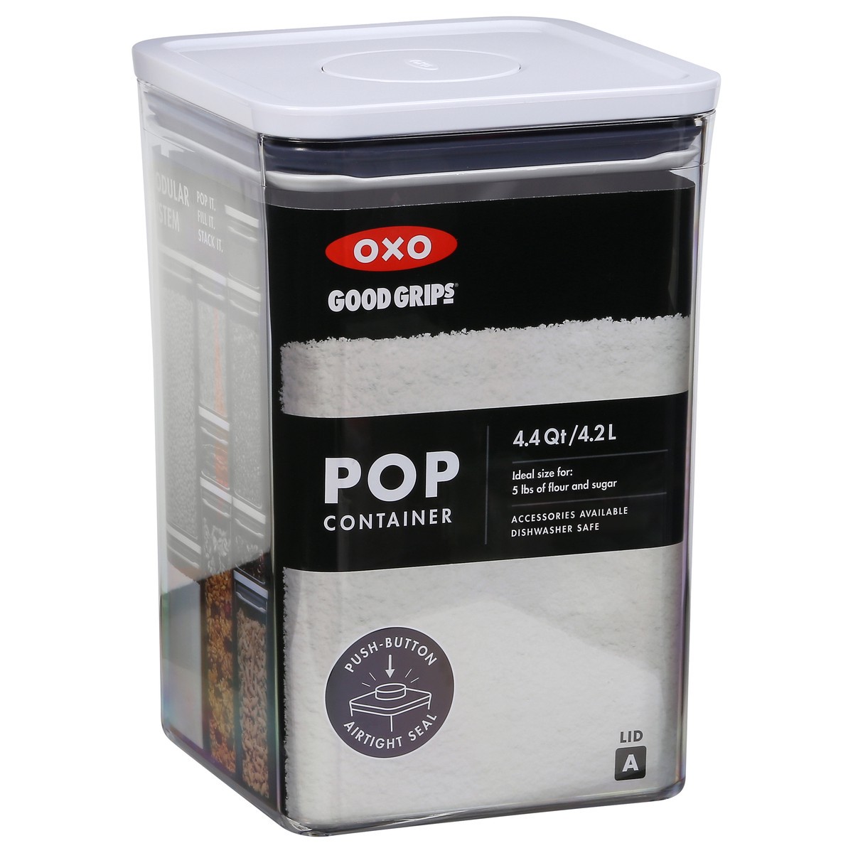 slide 7 of 9, OXO Good Grips 4.4 Quart Lid A Pop Container 1 ea, 1 ct