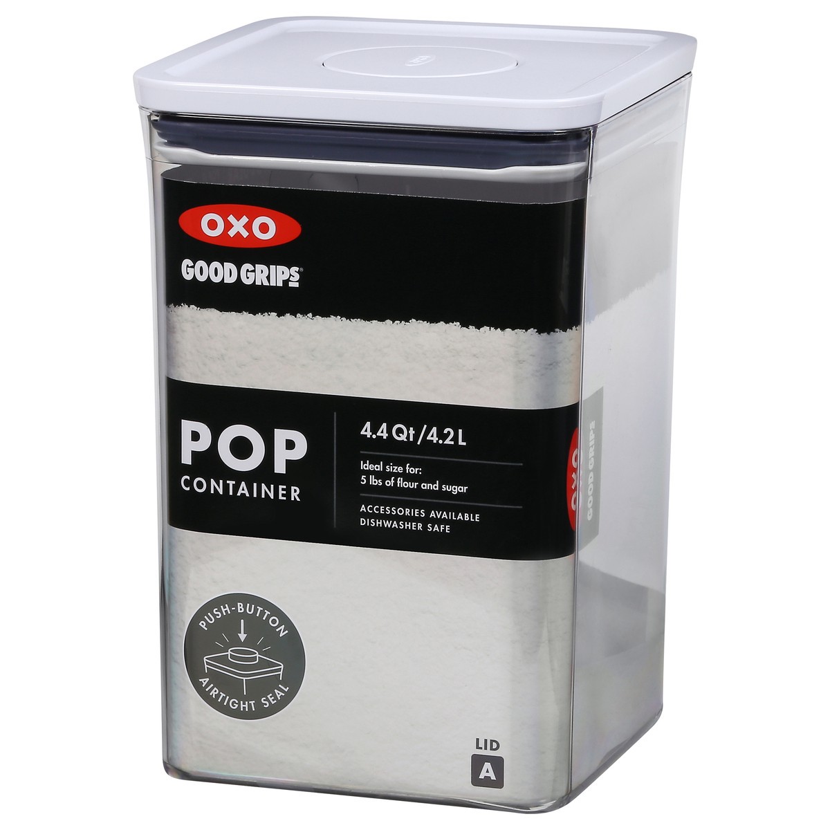 slide 2 of 9, OXO Good Grips 4.4 Quart Lid A Pop Container 1 ea, 1 ct