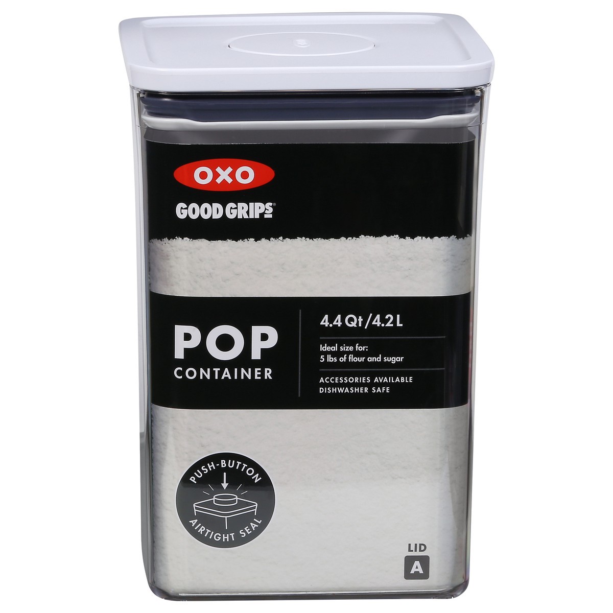 slide 1 of 9, OXO Good Grips 4.4 Quart Lid A Pop Container 1 ea, 1 ct