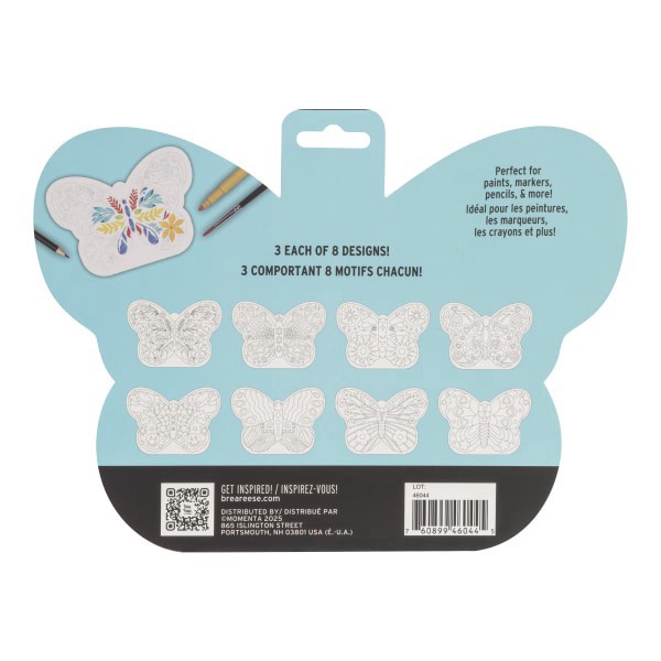 slide 3 of 8, Brea Reese Vivid by Brea Reese® Shaped Mixed Media Paper Pad, 9-3/4"" x 7-1/2"", Butterfly, Pad Of 24 Sheets, 1 ct