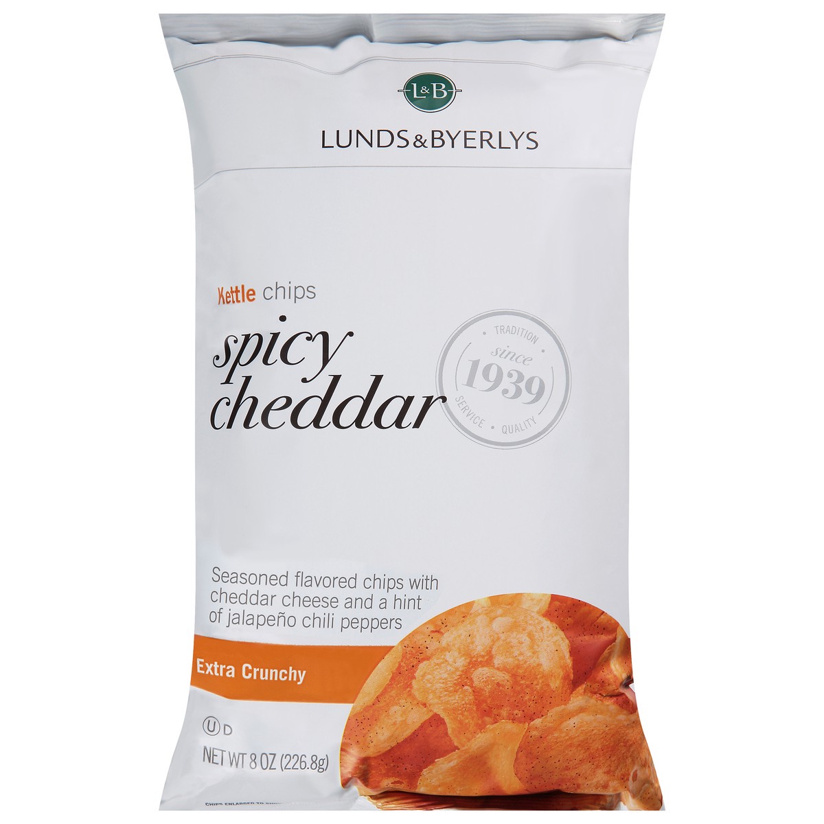 slide 1 of 9, Lunds & Byerlys Extra Crunchy Spicy Cheddar Kettle Chips 8 oz, 8 oz