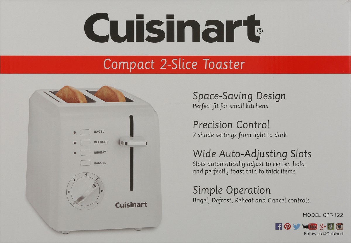 slide 5 of 9, Cuisinart Compact 2-Slice Toaster 1 ea, 1 ct