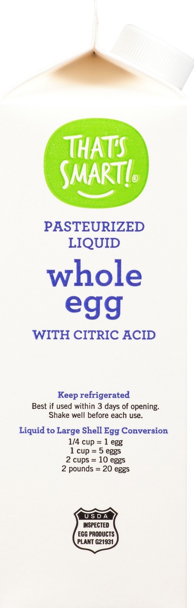 slide 13 of 16, That's Smart! Pasteurized With Citric Acid Liquid Whole Egg 32 oz, 32 oz