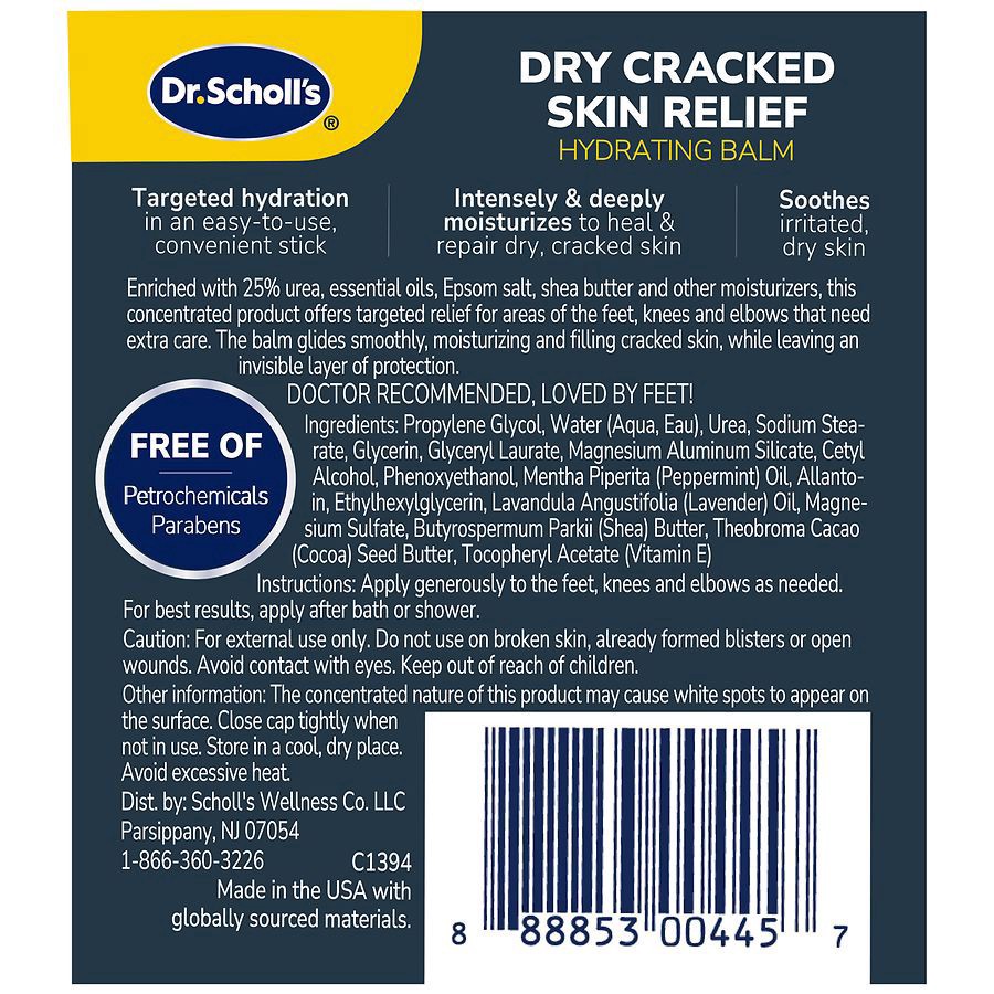 slide 5 of 5, Dr. Scholl's Dry, Cracked Skin Relief Hydrating Balm - Safe for Diabetics, 2.5 oz