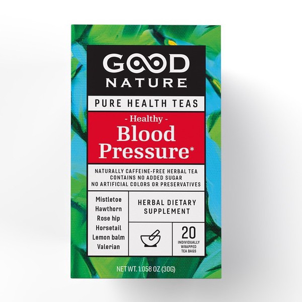 slide 1 of 1, Good Nature, Pure Health Tea, Healthy Blood Pressure, 20 ct