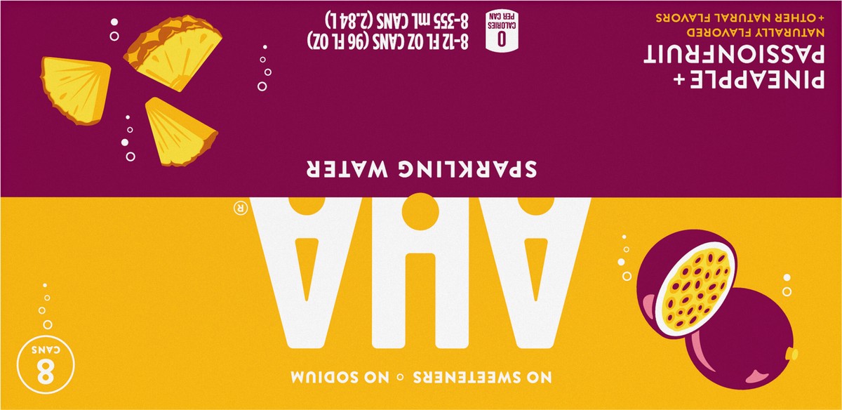 slide 7 of 12, AHA Pineapple Passionfruit Cans, 12 fl oz, 8 Pack, 8 ct; 12 oz