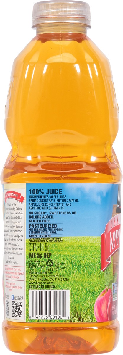 slide 4 of 14, Langers USA Grown Apple Juice 64 fl oz, 64 fl oz