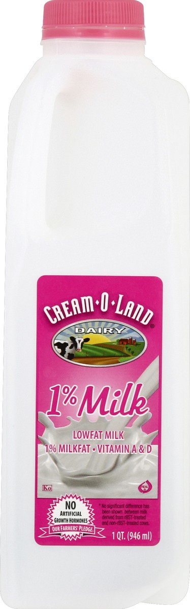 slide 1 of 6, Cream-O-Land Milk 1 qt, 1 qt