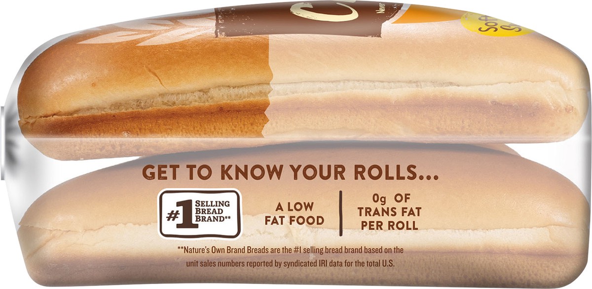 slide 5 of 8, Nature's Own Perfectly Crafted Brioche Style Hot Dog Rolls 8 ea, 18 oz